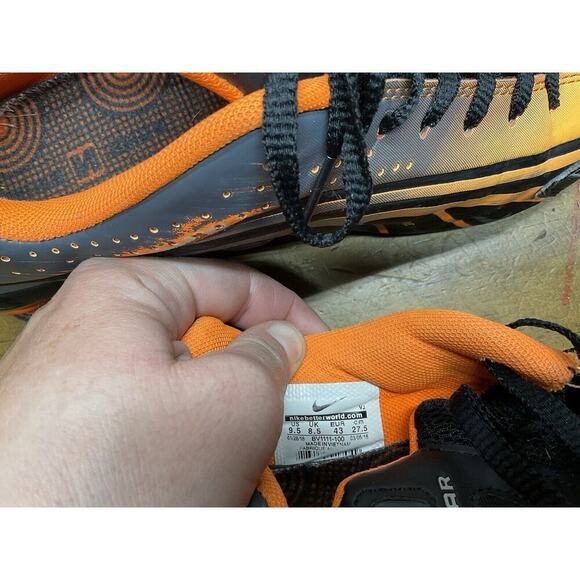 Nike Shox R4 Neymar Shoes Sneakers Black Orange Gym BV1111-100 Mens Size 9.5 main image 6